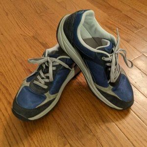 Joya Ortholite Womans Blue Black Gray Lace Up Sneakers Size 8.5